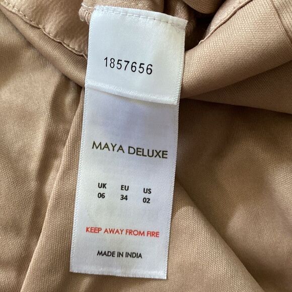 Maya Deluxe All Over Contrast Tonal Metallic Sequin Full Length Gown US 2 - Picture 15 of 15